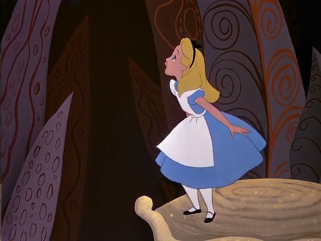 不思議の国のアリス Alice in Wonderland キノコ型 ガラス製-